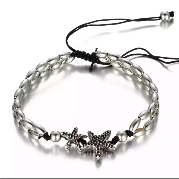 NWT  Double Layer Handmade Silver Ankle Bracelet - Picture 4 of 4
